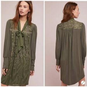 Anthropologie Tiny Olive Green Dress M